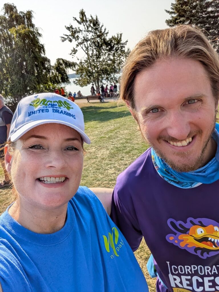 Picture of a man and a woman smiling.